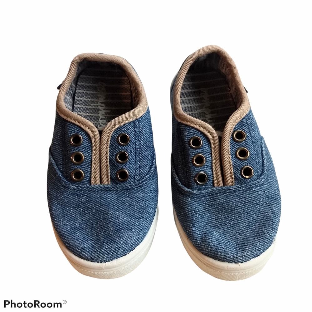 Oomphies Open Lace Slip On Demin Sneakers Size 6